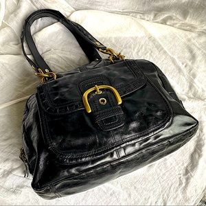 Authentic Coach Patent Leather Black Bag